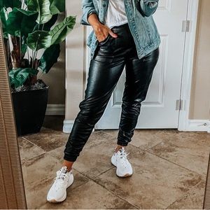 Target - A New Day faux leather joggers